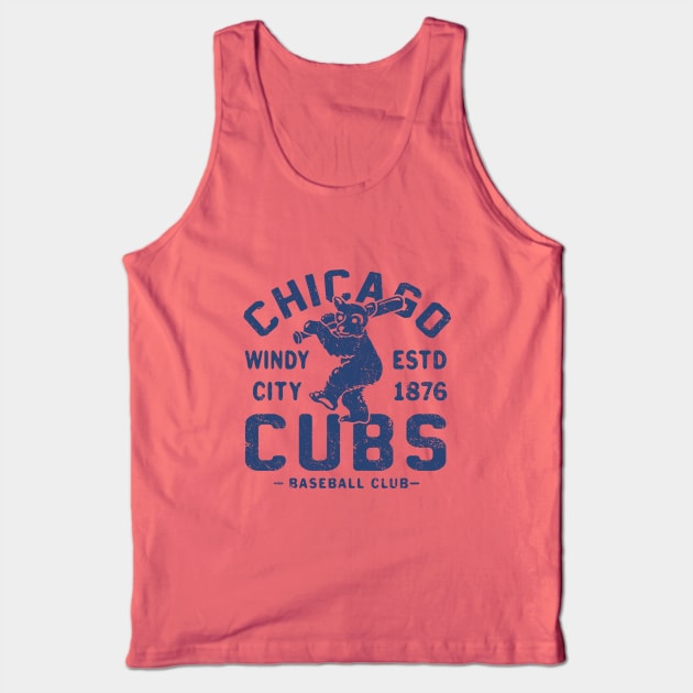 Chicago Cubs Retro 2 by Buck Tee Tank Top by Buck Tee